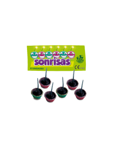 Sonrisas vasitos destello de luz