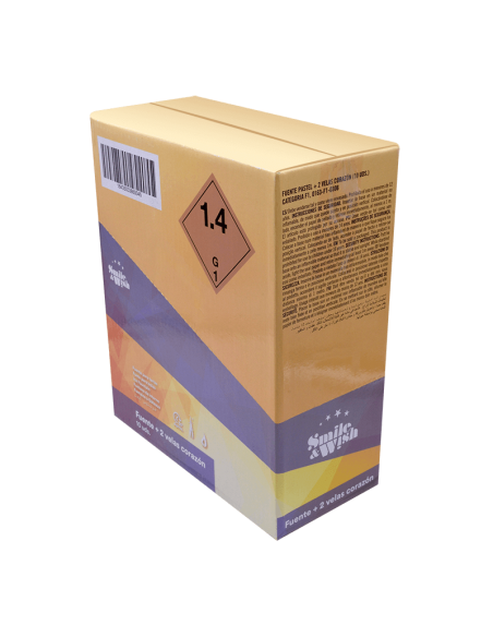 SALDO - Fuente Tarta + 2 Velas Corazón