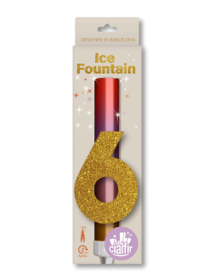 FUENTE PASTEL ORO CAJA Número 6