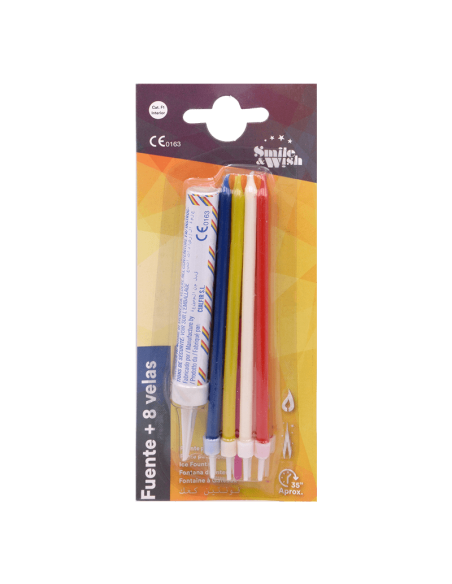 Fuente Tarta + 8 Velas