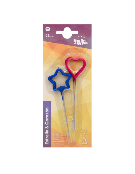 Bengala Estrella y Corazón Neón