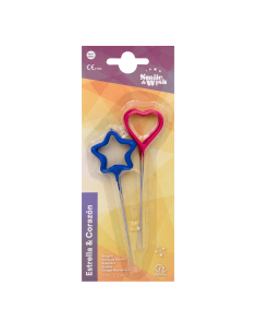 Caja Estándar Bengala Estrella y Corazón Neón