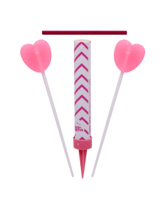 SALDO - Caja Estándar Fuente Tarta + 2 Velas Corazón 2