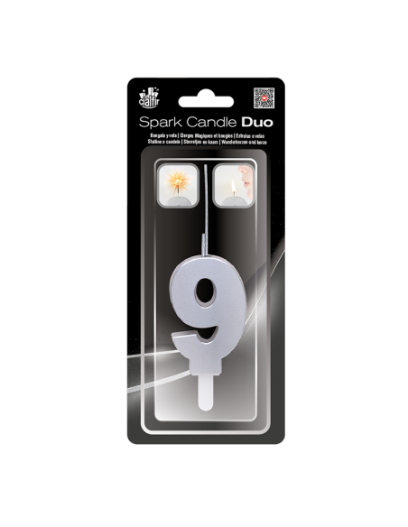 Bengala + Vela DUO 9 PLATA