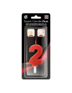Caja Estándar Bengala + Vela DUO 2 ROJO