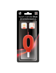 Bengala + Vela DUO 0 ROJO