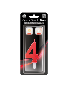 Caja Estándar Bengala + Vela DUO 4 ROJO