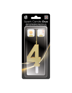 Caja Estándar Bengala + Vela DUO 4 ORO