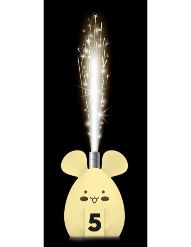 Fuente pastel forma de ratoncito amarillo