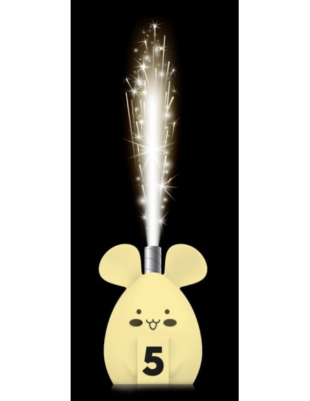 Fuente pastel forma de ratoncito amarillo