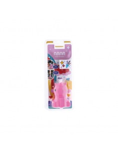 Fuente pastel forma de unicornio rosa