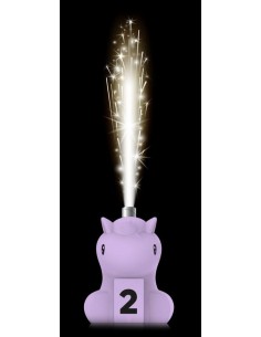 Fuente pastel forma de unicornio rosa 2